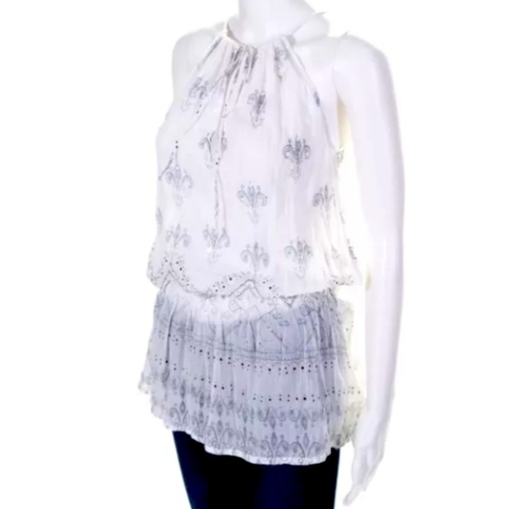 Ayfee (Italian brand) White Floral Halter Top